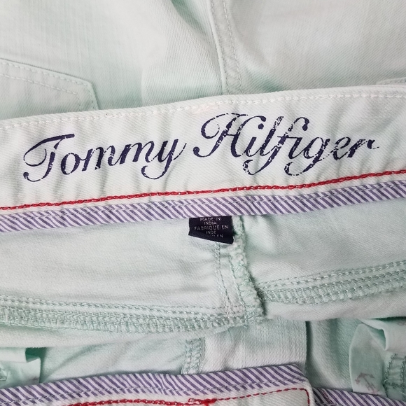 Tommy Hilfiger Women's Size 8 Denim Shorts Mint Green - Picture 6 of 11